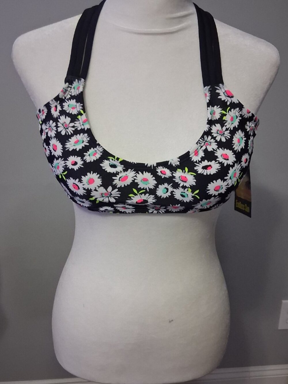 Elegant Daisy Floral Bikini Top